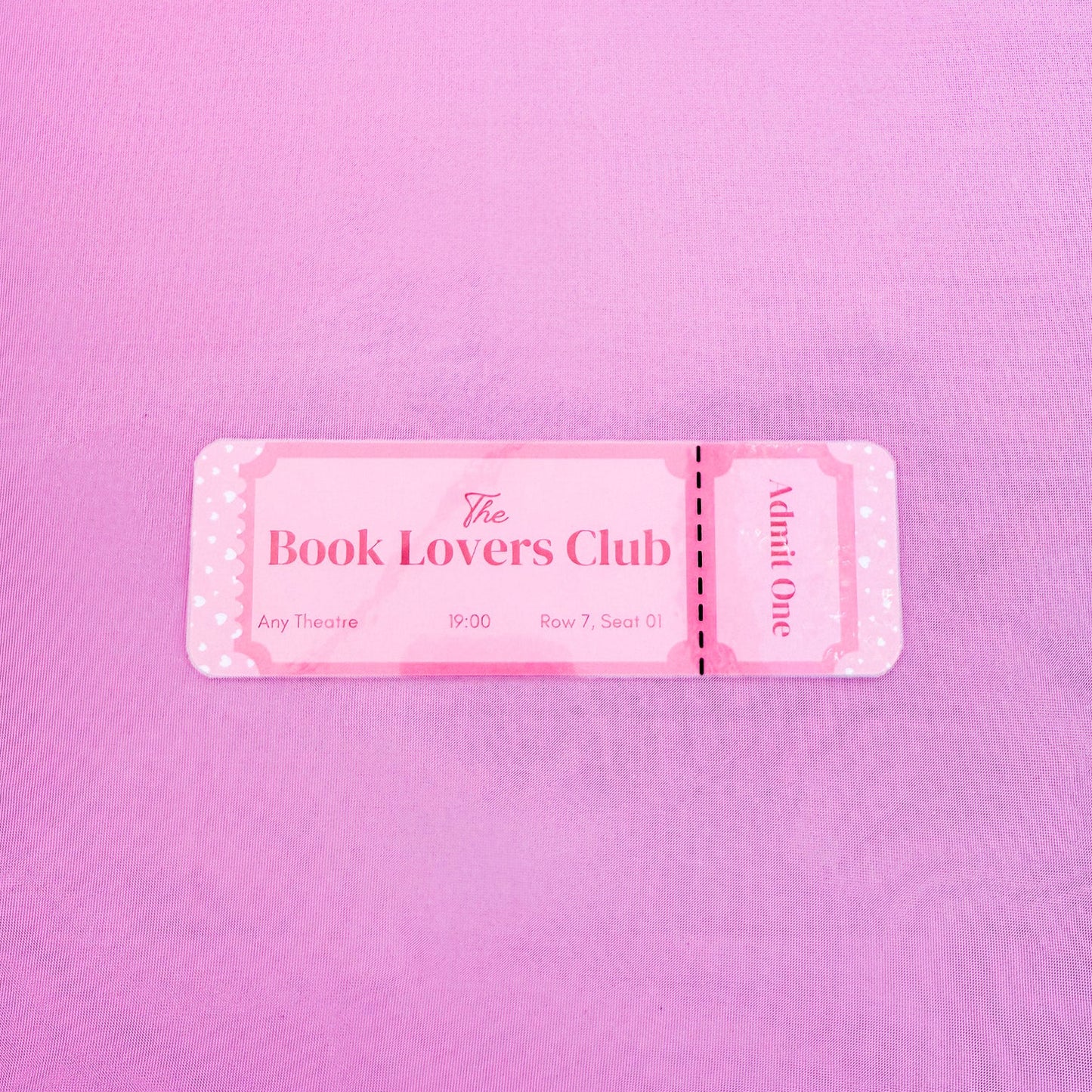 "The Book Lovers Club" Ticket Bookmark