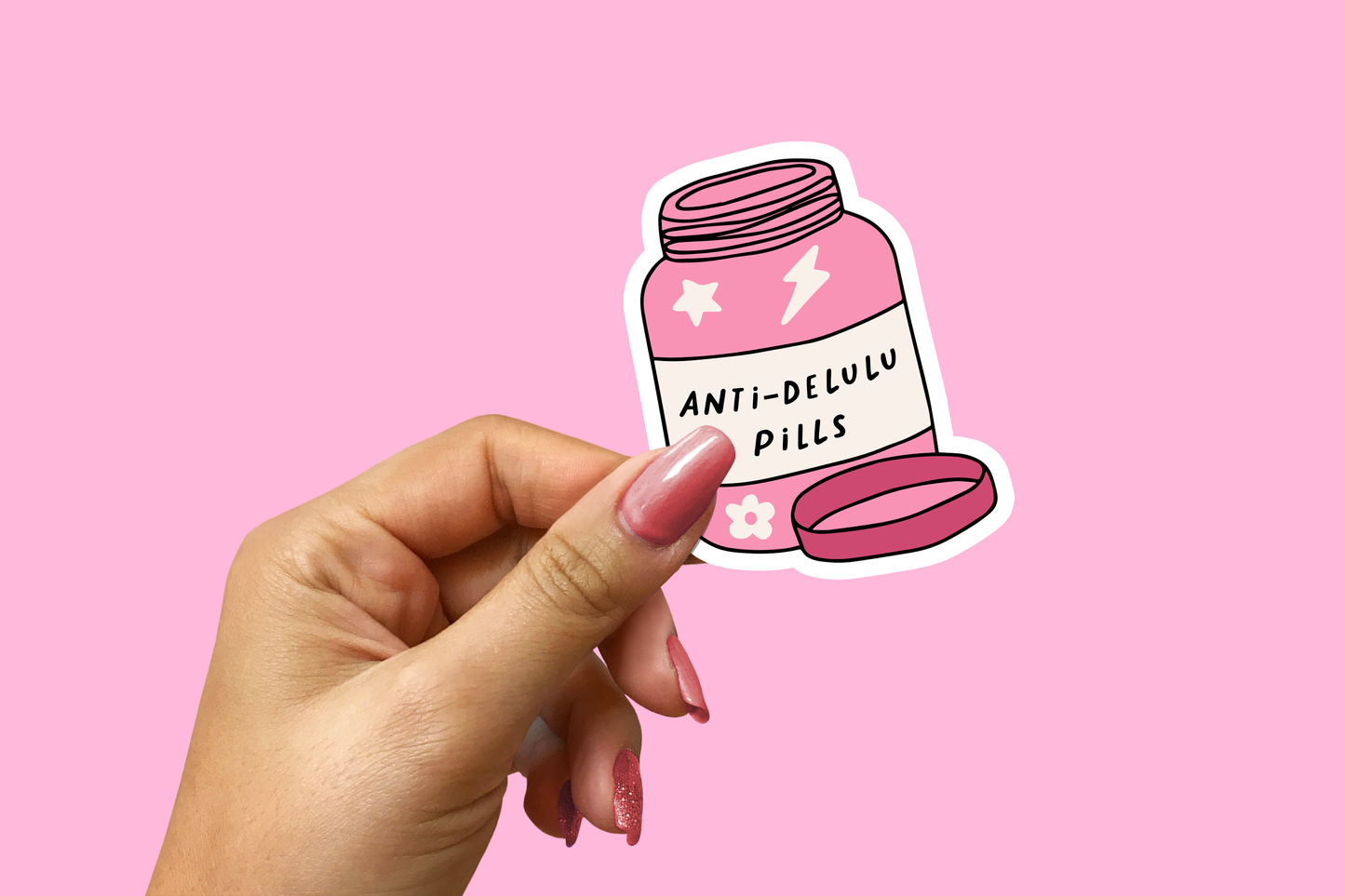 Anti-Delulu Pills Sticker