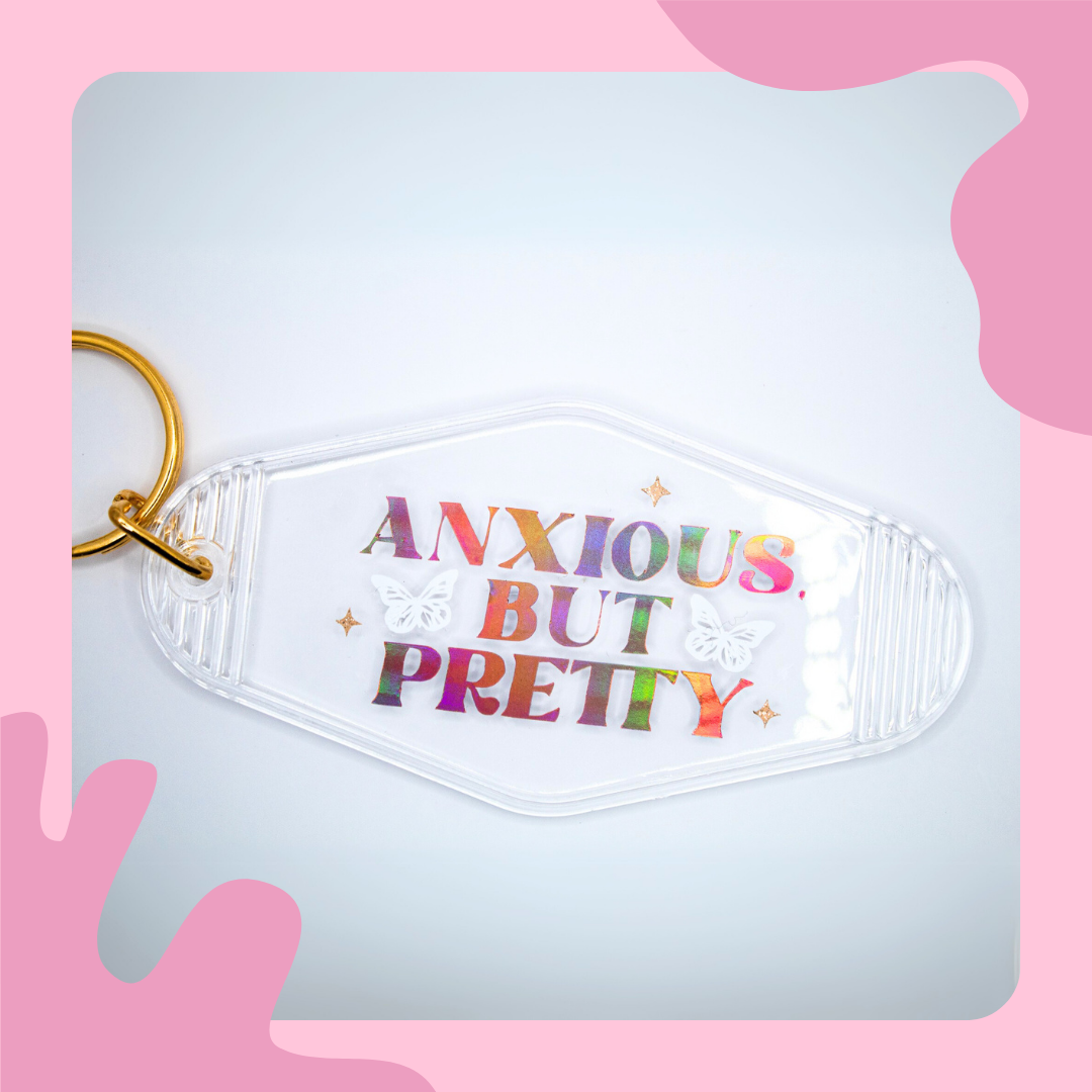 Anxious But Pretty Motel Keychain