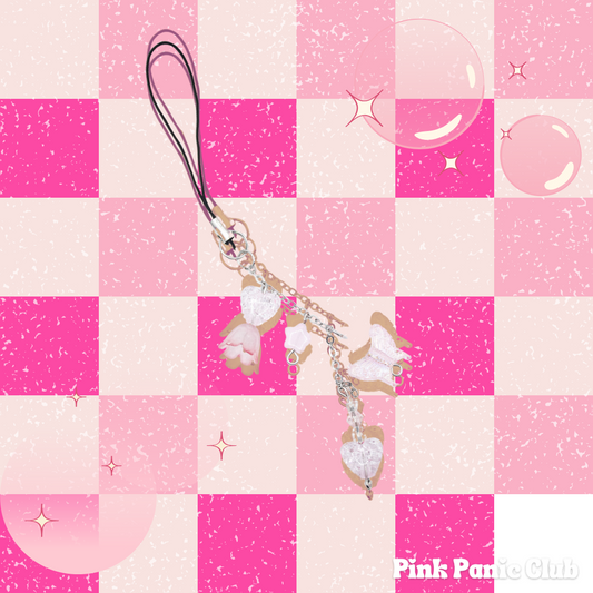 Lily of the Valley & Butterfly Phone Charm