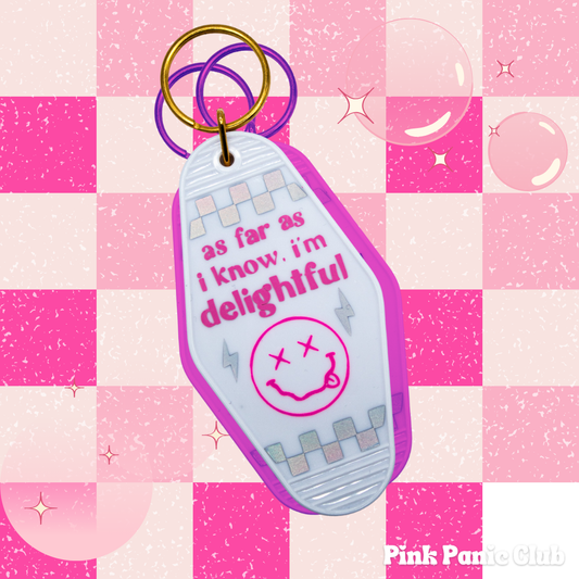 I'm Delightful Motel Keychain