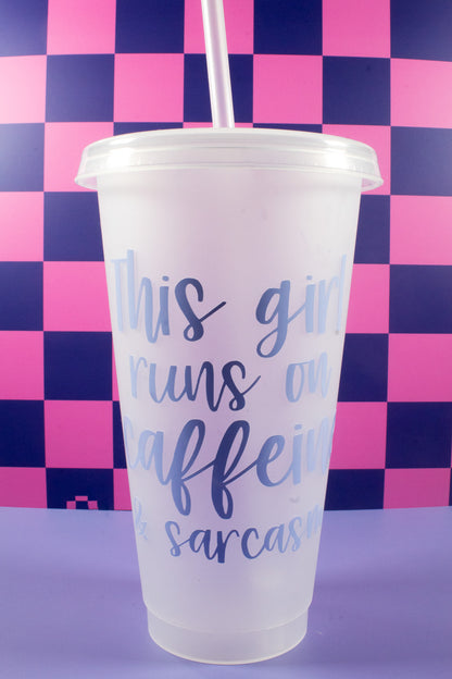 Caffeine and Sarcasm Tumbler