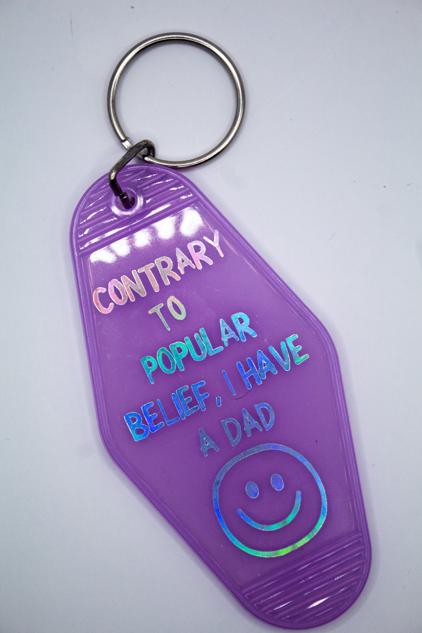 I Have A Dad Motel Keychain