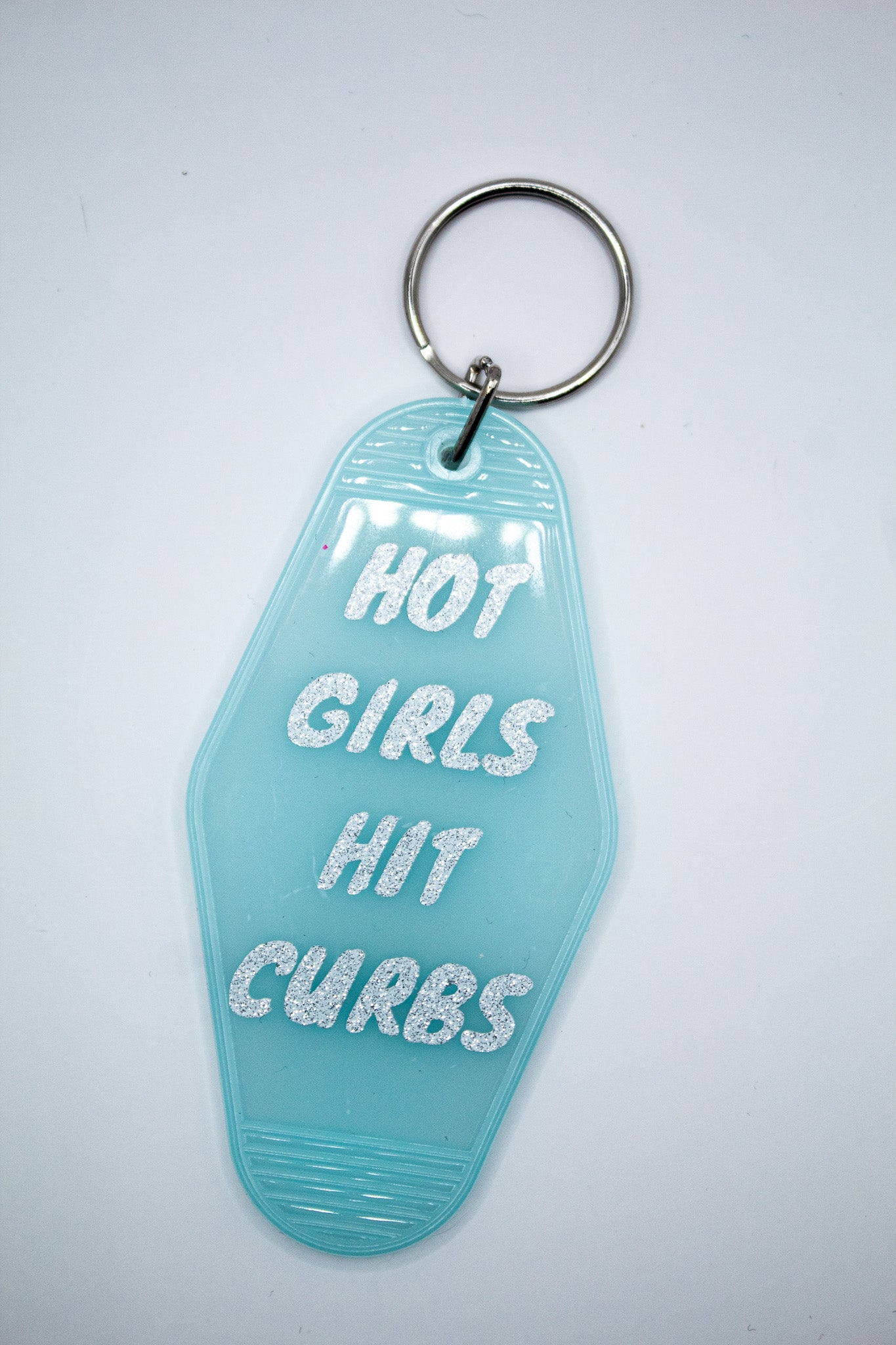 Hot Girls Hit Curbs Motel Keychain