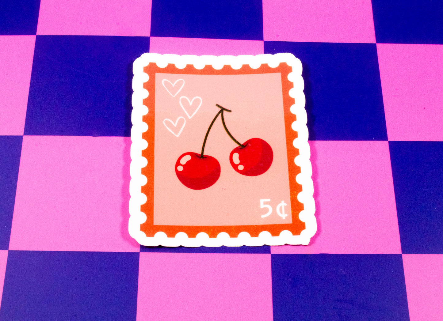 Cherry Stamp Sticker