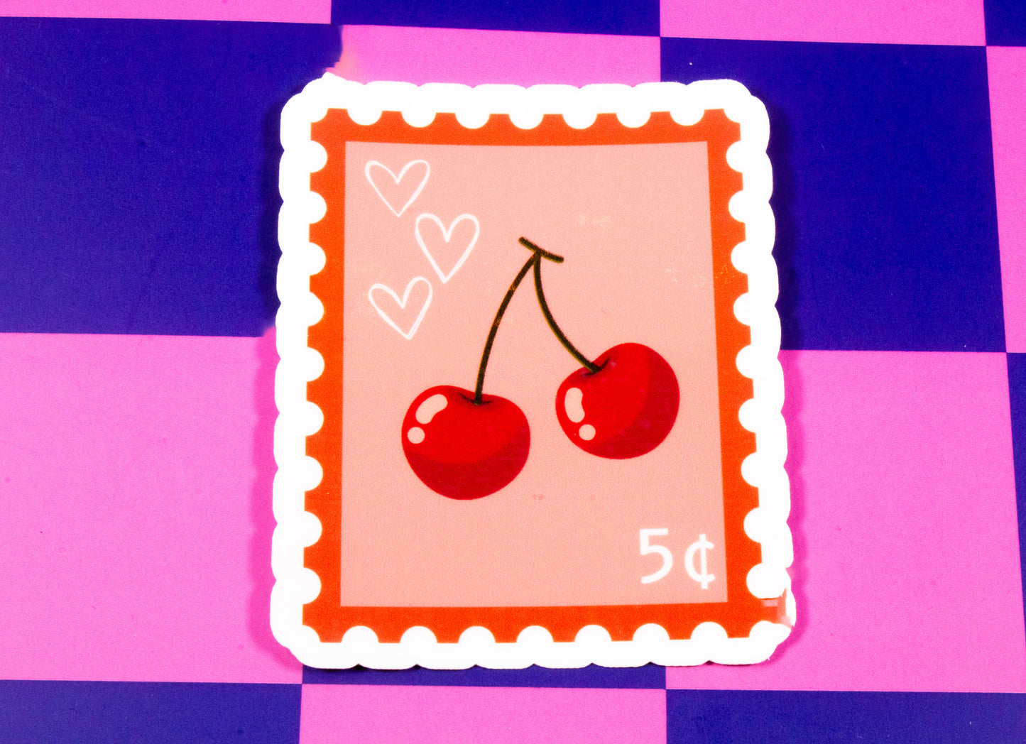 Cherry Stamp Sticker