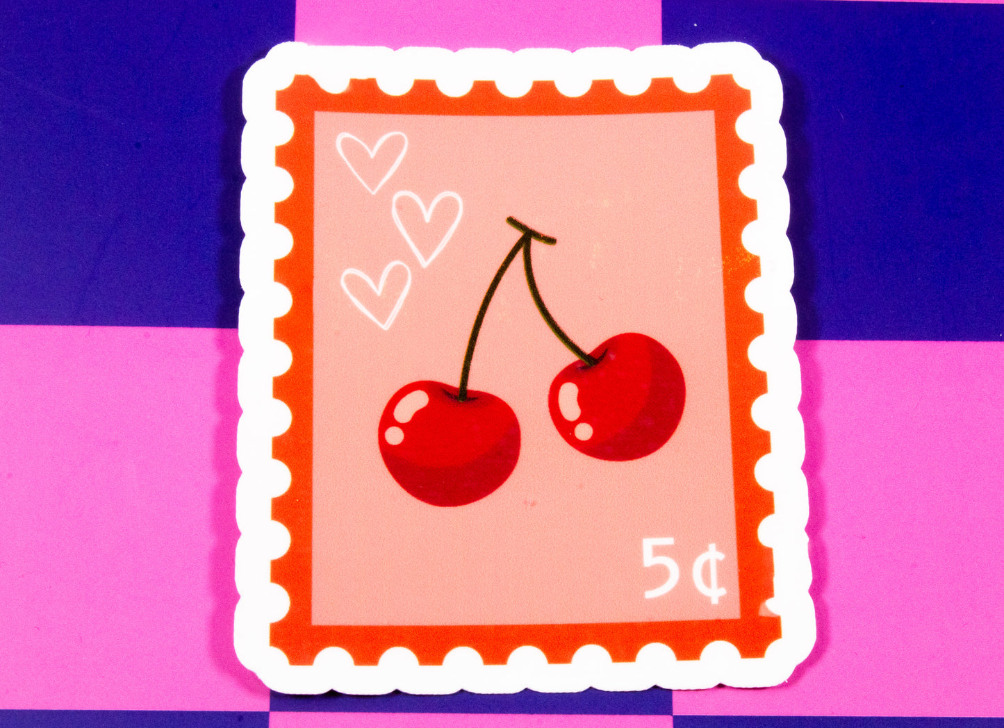 Cherry Stamp Sticker