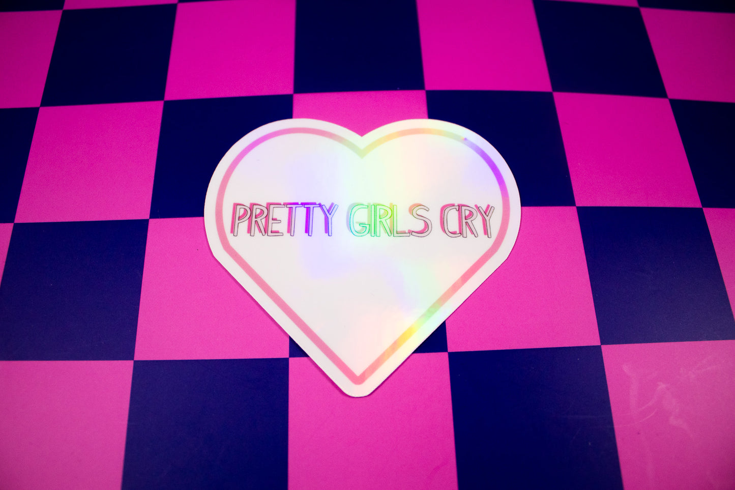 Pretty Girls Cry Heart Sticker