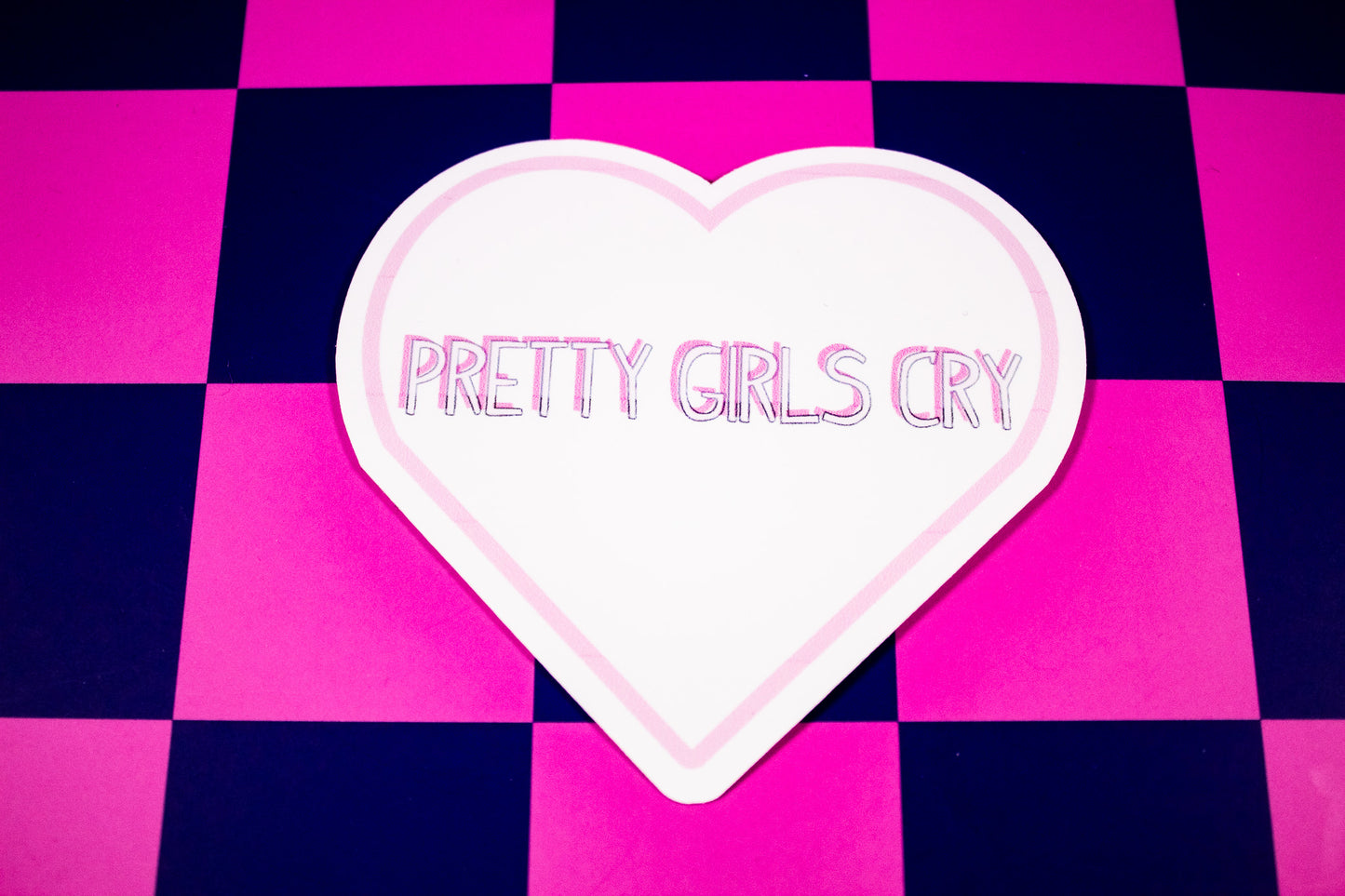 Pretty Girls Cry Heart Sticker