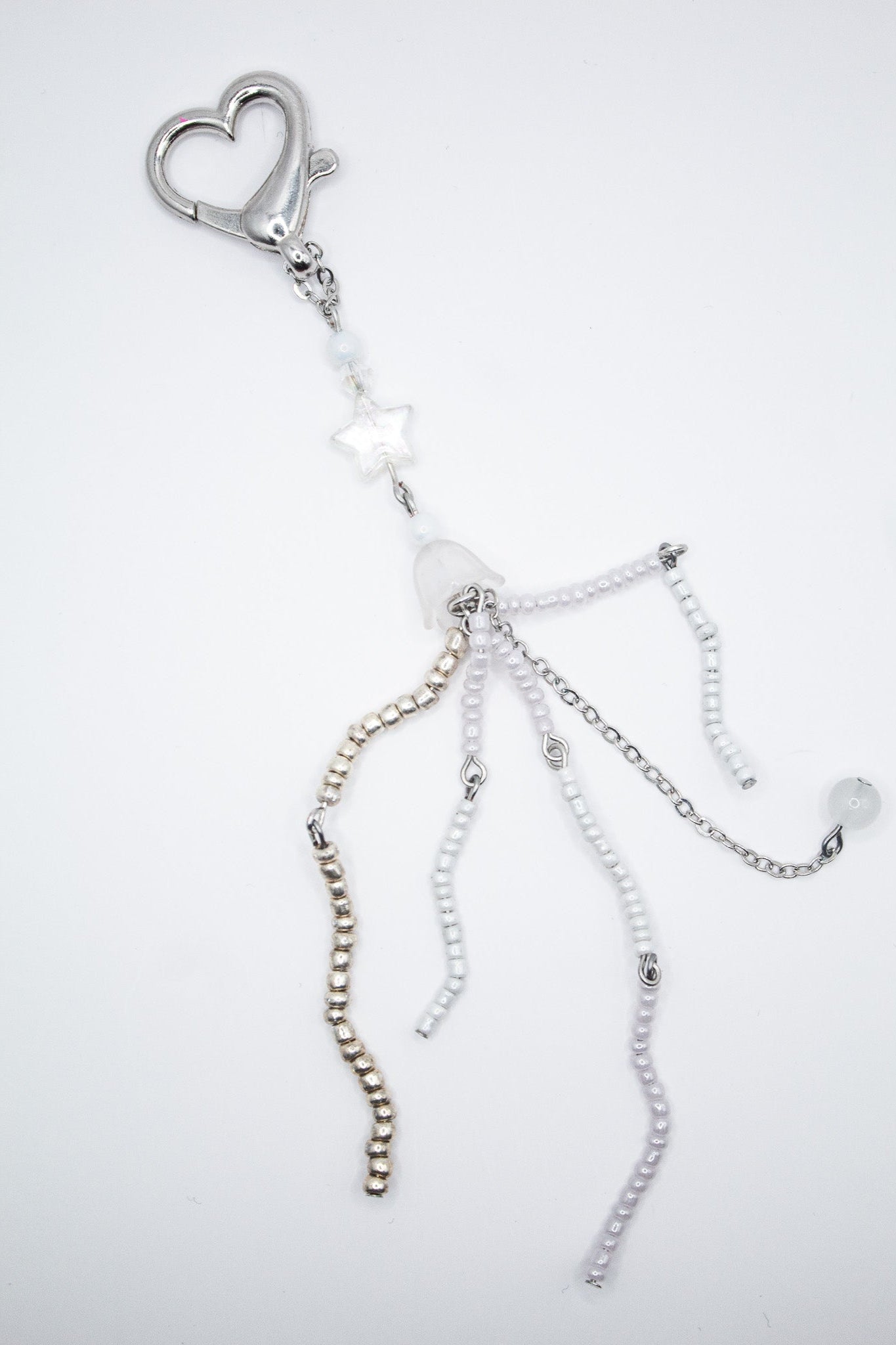 Pearl & Silver Jellyfish Keychain