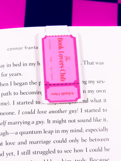 Book Lovers Club Magnetic Bookmark