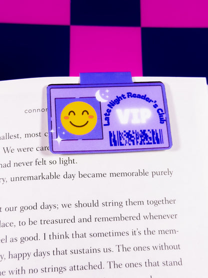 Late Night Reader's Club VIP Magnetic Bookmark