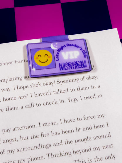 Late Night Reader's Club VIP Magnetic Bookmark