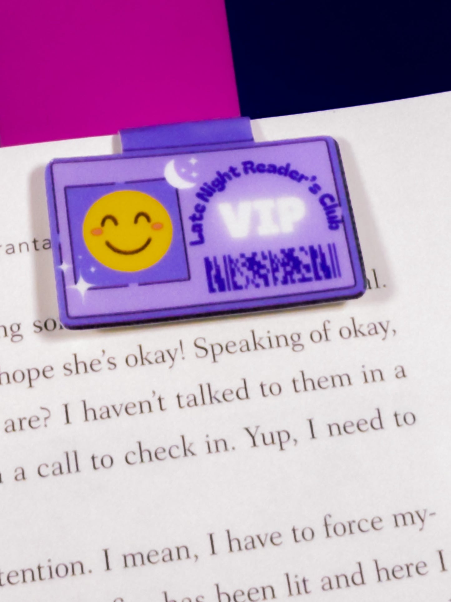 Late Night Reader's Club VIP Magnetic Bookmark