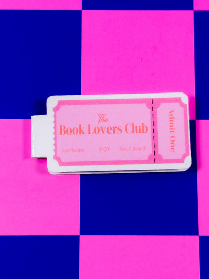 Book Lovers Club Magnetic Bookmark