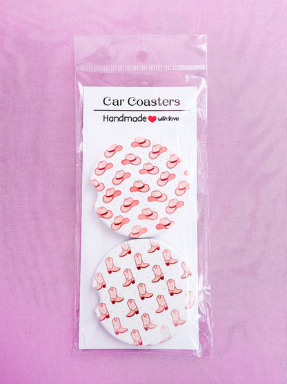 Cowgirl Ceramic Car Coasters