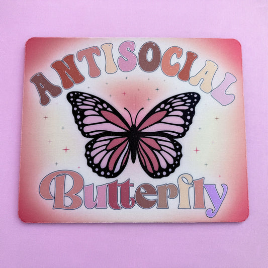 Anti Social Butterfly Mousepad