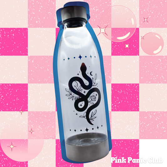 Snake and Floral Water Bottle