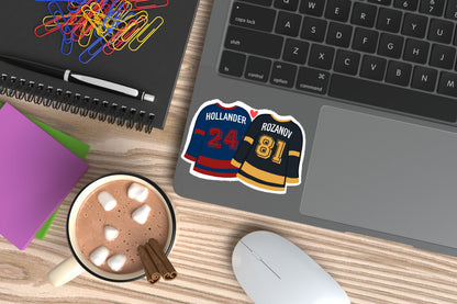 Hollander #24 & Rozanov #81 Jersey Sticker