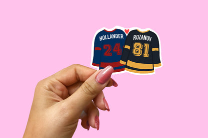 Hollander #24 & Rozanov #81 Jersey Sticker
