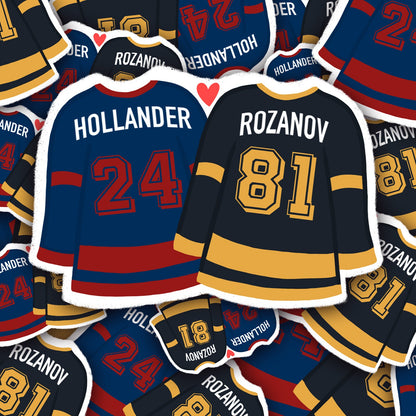 Hollander #24 & Rozanov #81 Jersey Sticker
