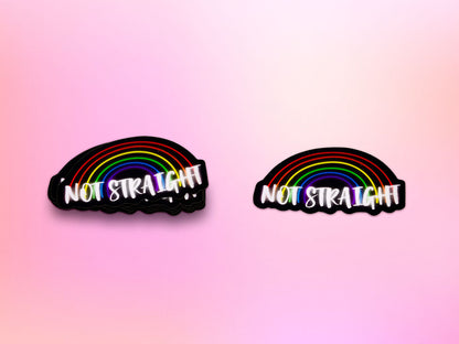 Not Straight Rainbow Sticker