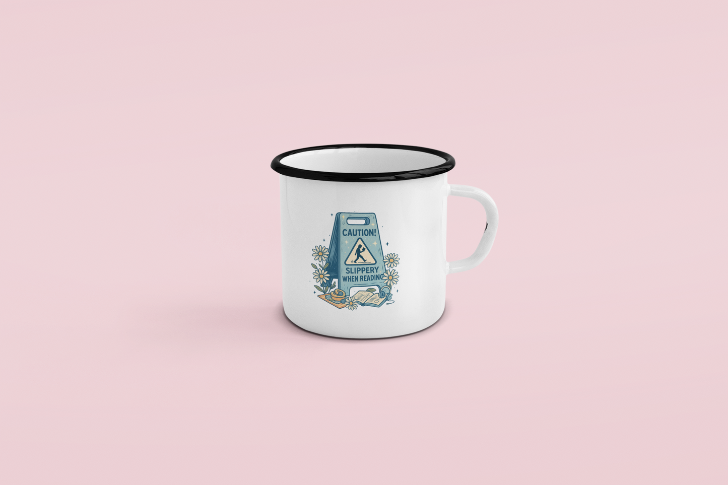 Caution Slippery When Reading Campfire Mug