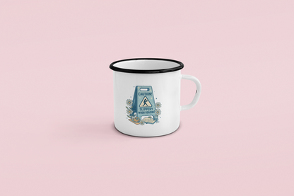 Caution Slippery When Reading Campfire Mug
