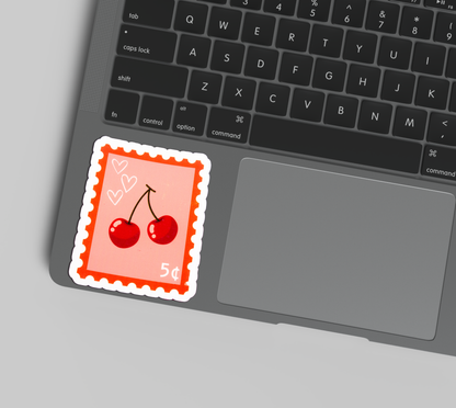 Cherry Stamp Sticker