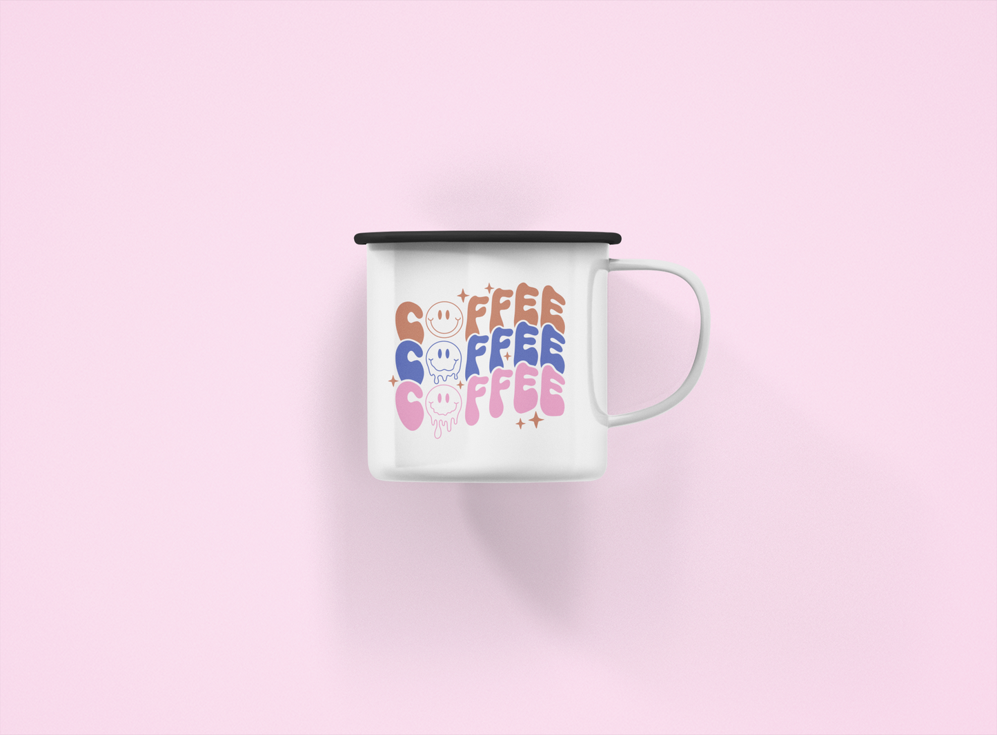 Coffee Drop Smiley X3 Campfire Mug