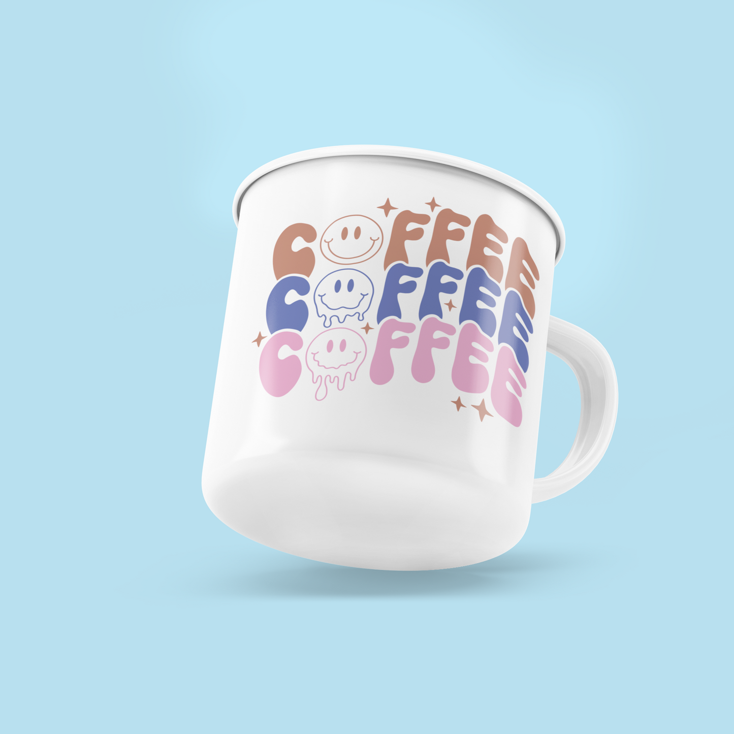 Coffee Drop Smiley X3 Campfire Mug