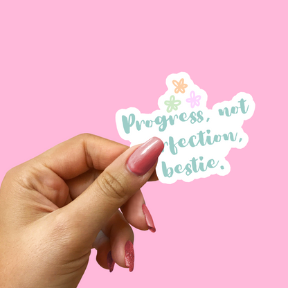 Progress Not Perfection Sticker