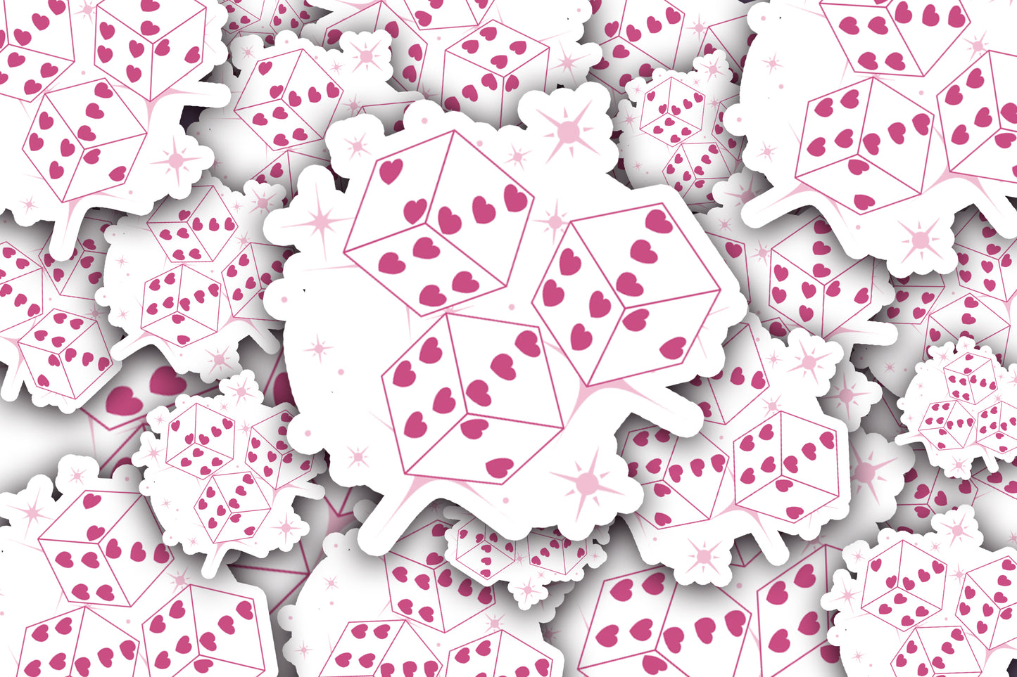 Heart Dice Sticker