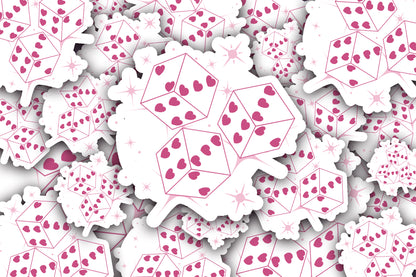 Heart Dice Sticker