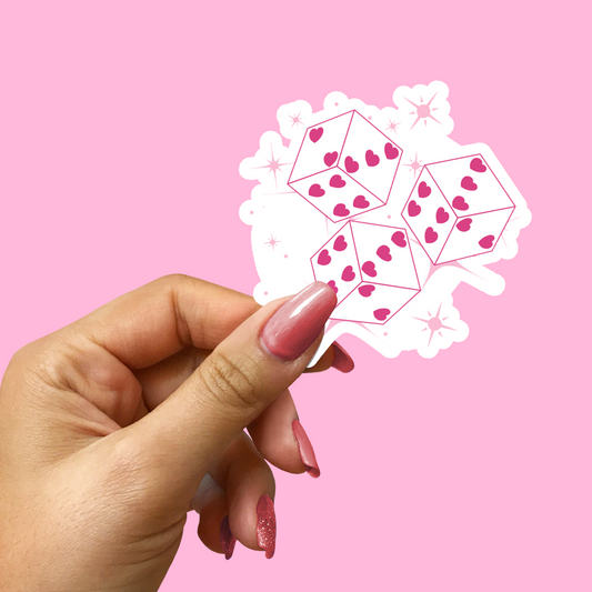 Heart Dice Sticker