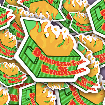 Dumpster Fire of Emotions Sticker